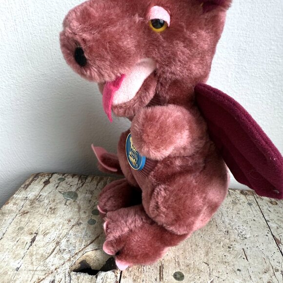 1983 Dakin Purple Dragon Plush Stuffed Toy New With Tags Korea "Duncan" - Picture 3 of 7